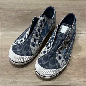 Coach Keeley denim patchwork sneakers
